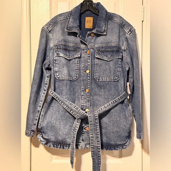 COPY - Gap Belted Denim Shirt Jacket - Picture 5 of 9